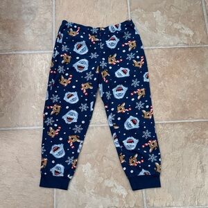 Unisex Kids Blue Rudolf & Abominable Snowman Pajama pants XL